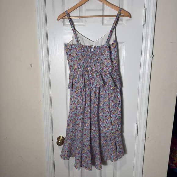 J.Crew Liberty London Floral Ruffle Dress High Low Hem Size 6 - Picture 7 of 8